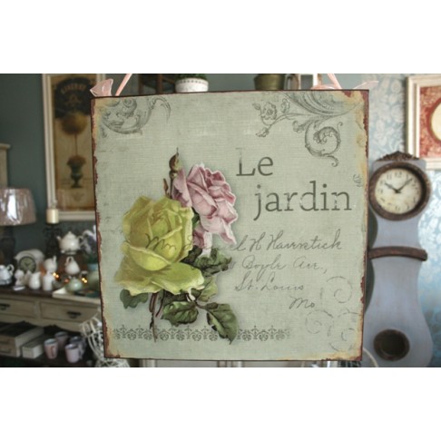 Tabliczka Le Jardin z różami Tabliczka Le Jardin z różami