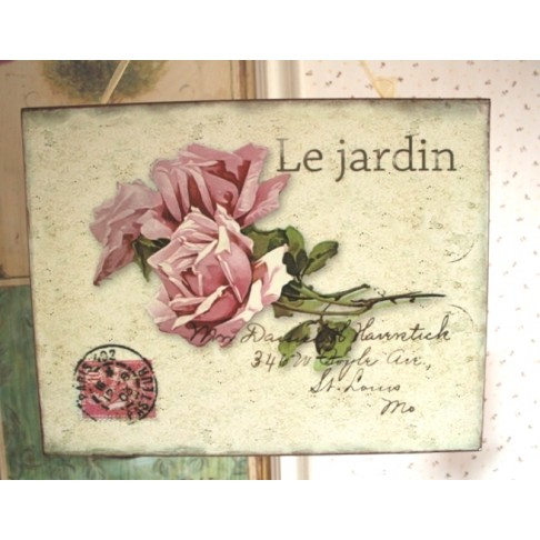 Tabliczka Le Jardin - Róże 1