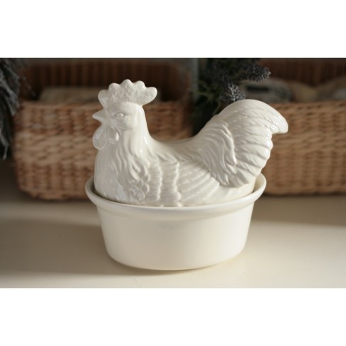 Pojemnik ceramiczny z kogutem Pojemnik ceramiczny z kogutem