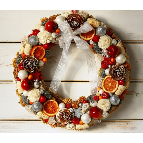 Wieniec na Boże Narodzenie "Rustic Xmas Wieniec na Boże Narodzenie "Rustic Xmas